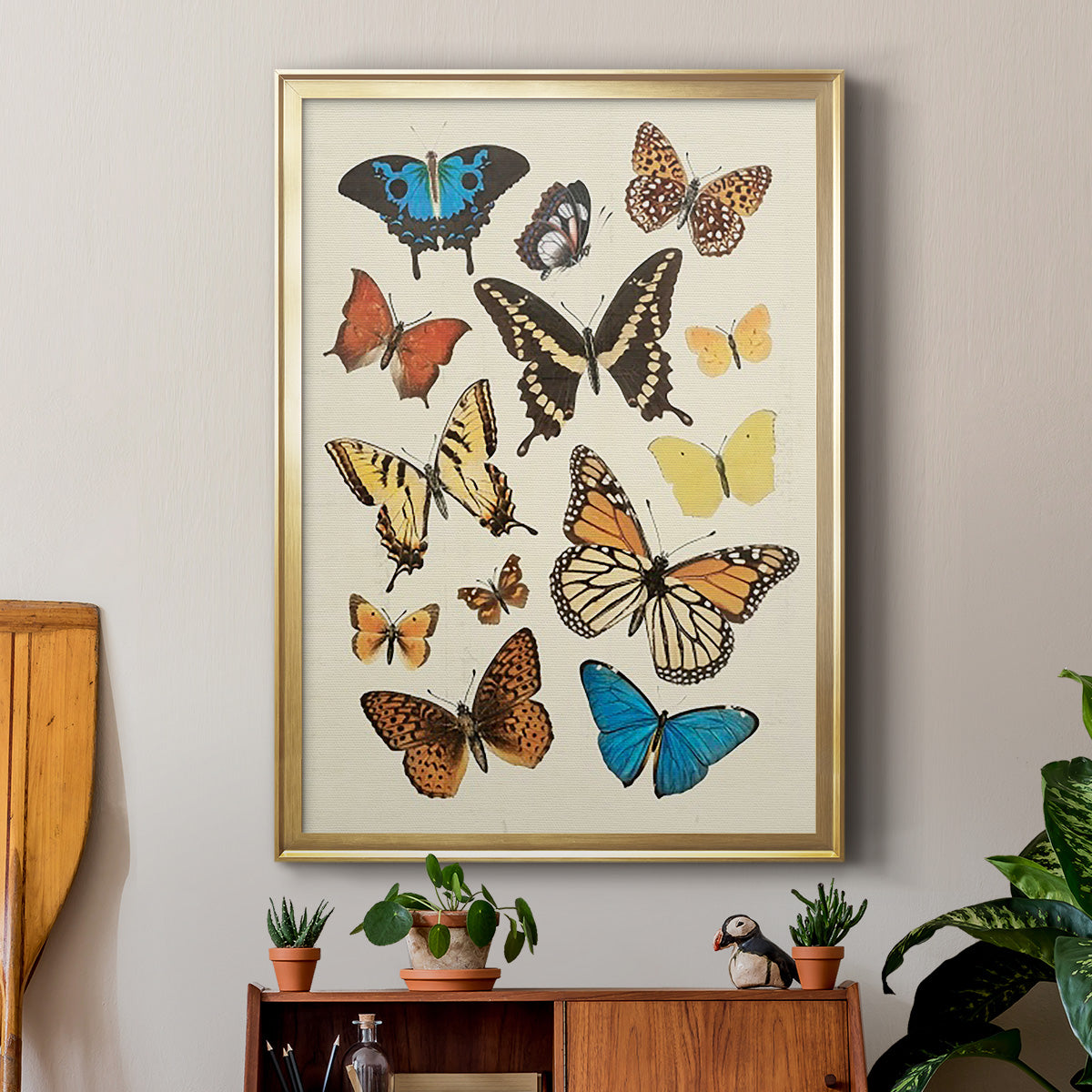 Collected Flutter II - Modern Framed Canvas Print