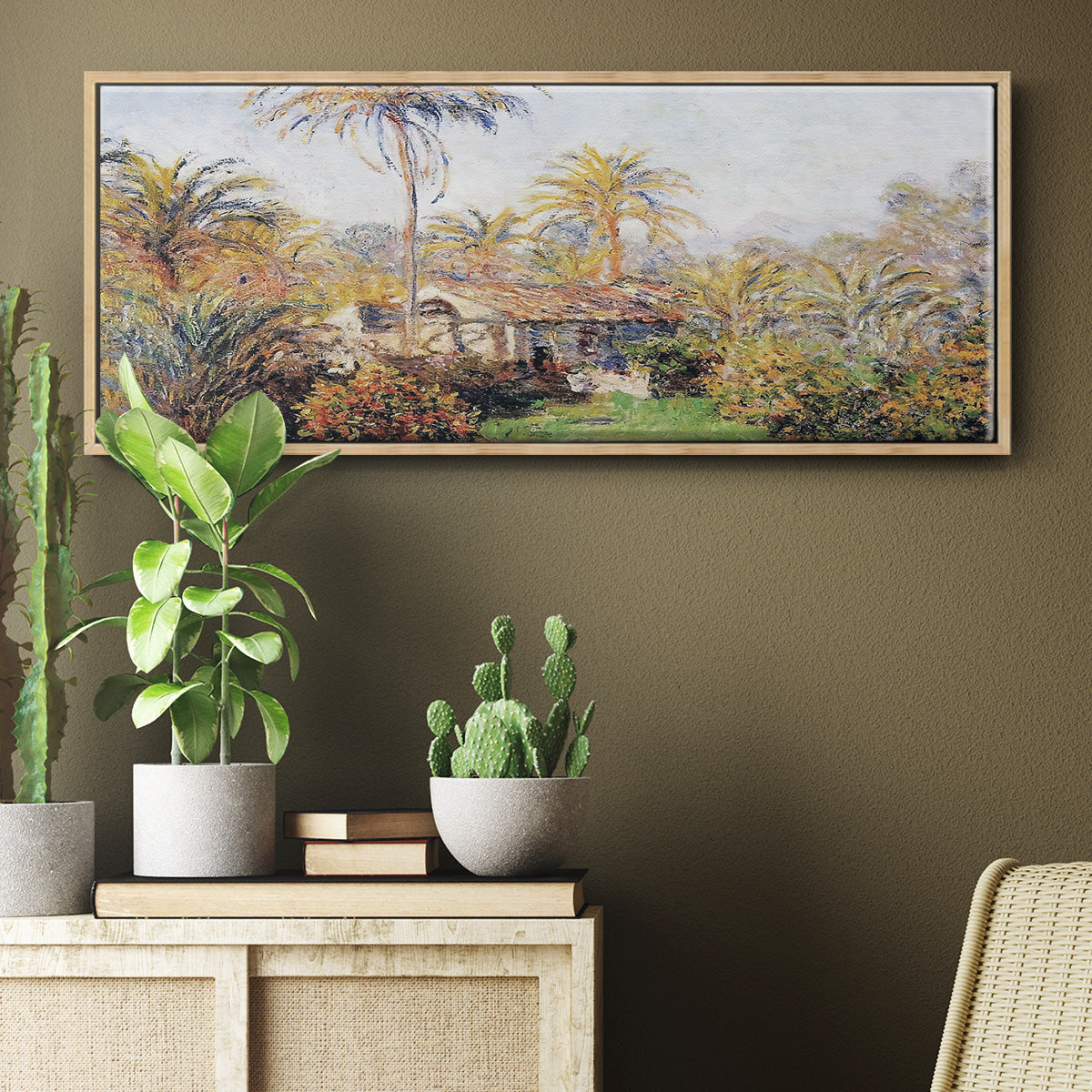 Small Country Farm in Bordighera, 1884 - Floater Framed Canvas Print