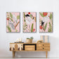 Birds in Motion IV - Framed Premium Gallery Wrapped Canvas L Frame 3 Piece Set - Ready to Hang