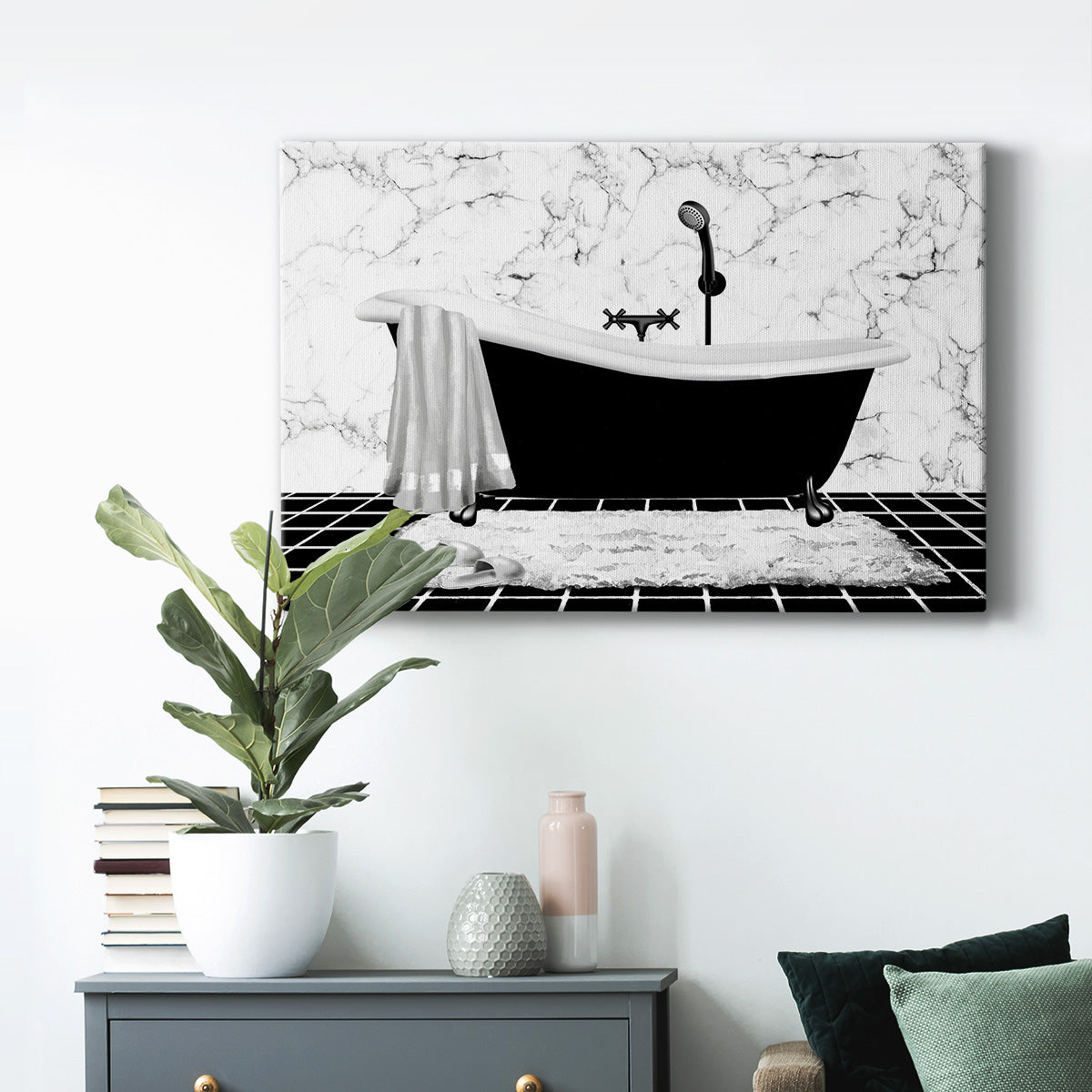 Modern Bath I Premium Gallery Wrapped Canvas - Ready to Hang