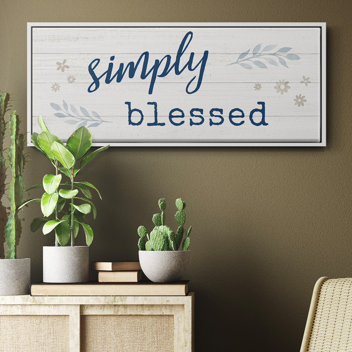 Simply Blessed - Floater Framed Canvas Print