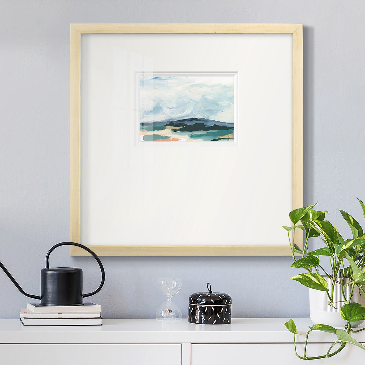 Pastel Vista I Premium Framed Print Double Matboard