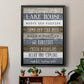 Simple Lake Rules - Modern Framed Canvas Print