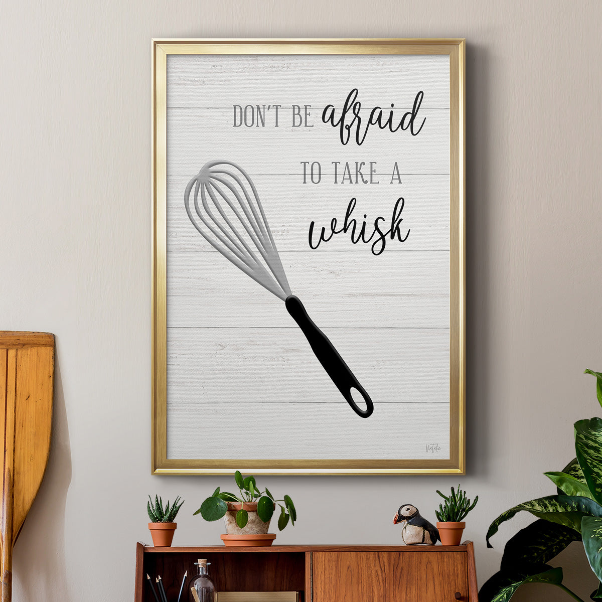 Take A Whisk - Modern Framed Canvas Print