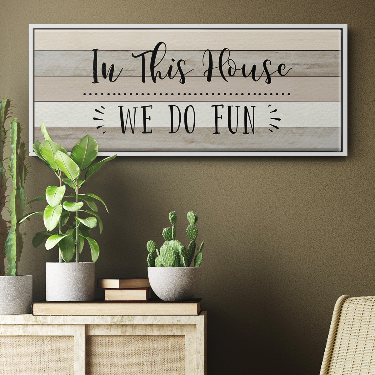 We Do Fun - Floater Framed Canvas Print