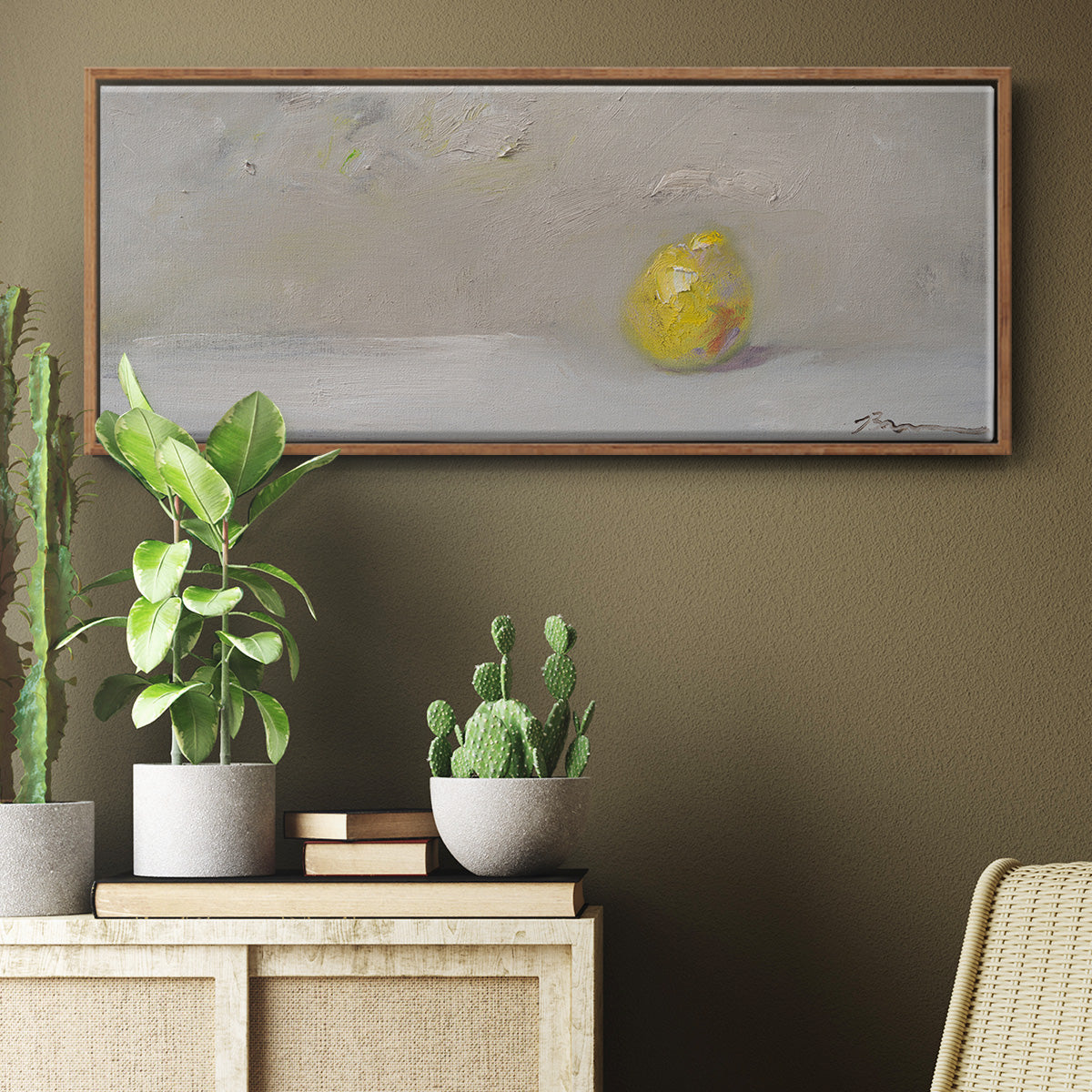 Lemon-Lime - Floater Framed Canvas Print