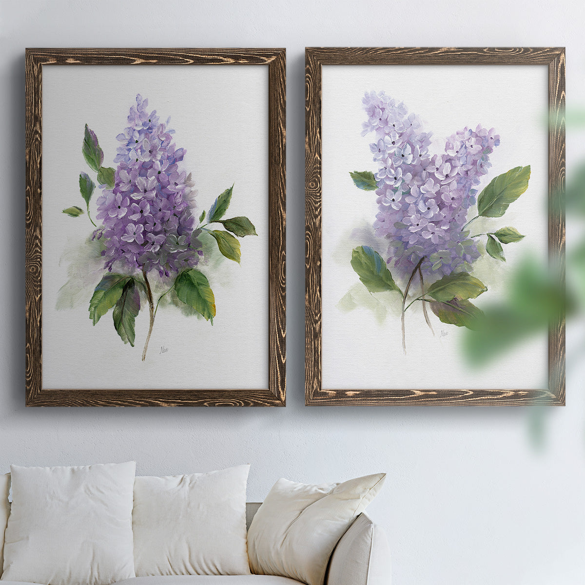 Lilac Romance I - Premium Framed Canvas 2 Piece Set - Ready to Hang