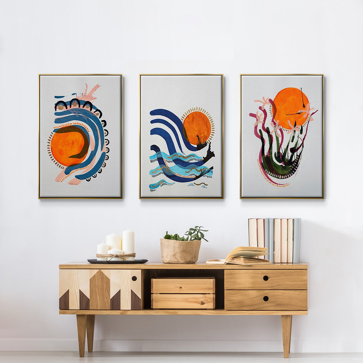 Walking Barefoot in the Grass - Floater Framed Canvas Set