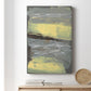 Lemon & Silver Swipe I Premium Gallery Wrapped Canvas - Ready to Hang