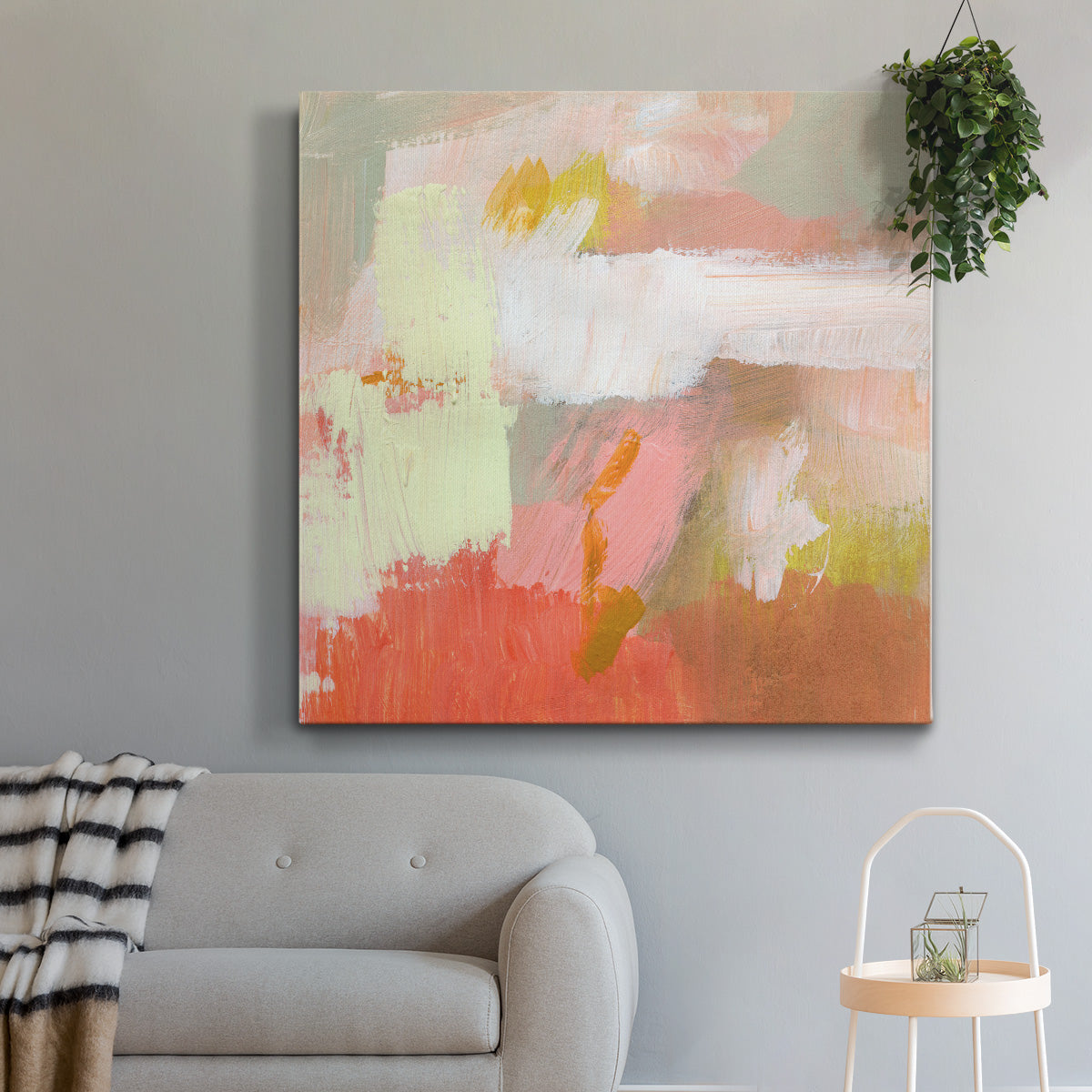 Yellow and Blush II-Premium Gallery Wrapped Canvas - Ready to Hang