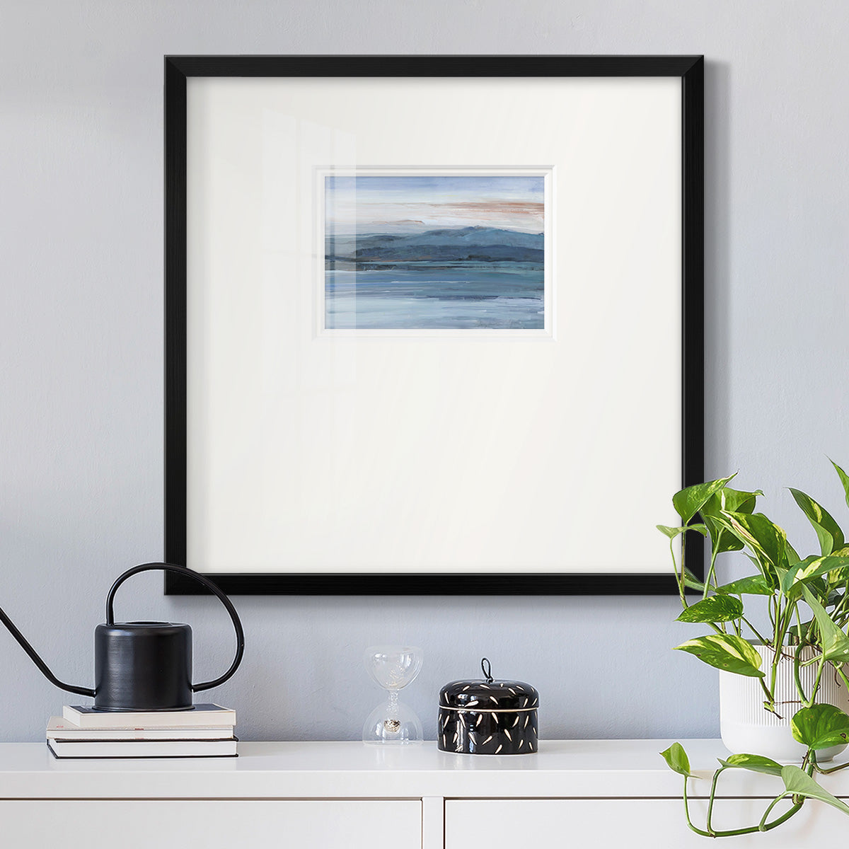 Across The Lake Premium Framed Print Double Matboard