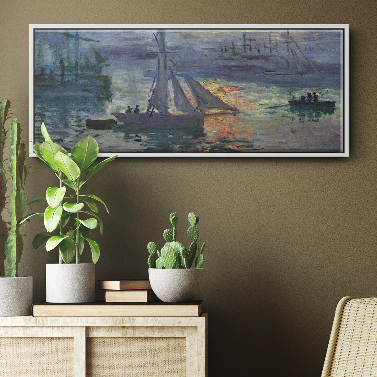 Sunrise at Sea - Floater Framed Canvas Print