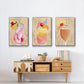 Tropical Cocktail I - Framed Premium Gallery Wrapped Canvas L Frame 3 Piece Set - Ready to Hang