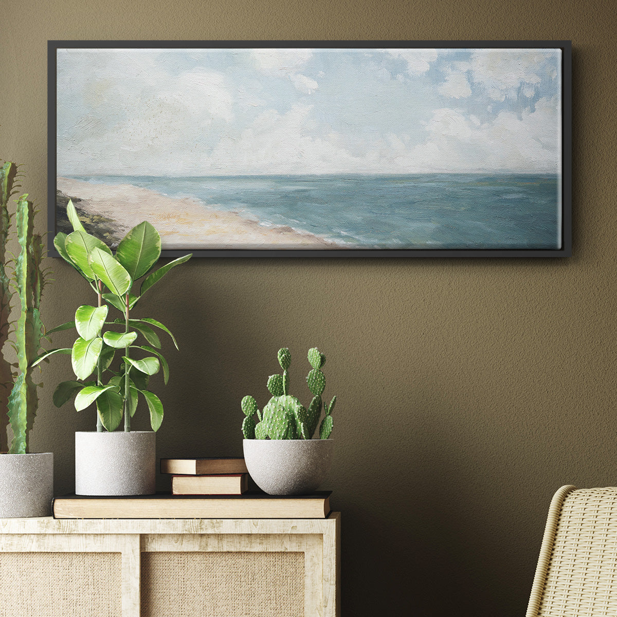 Beach View - Floater Framed Canvas Print