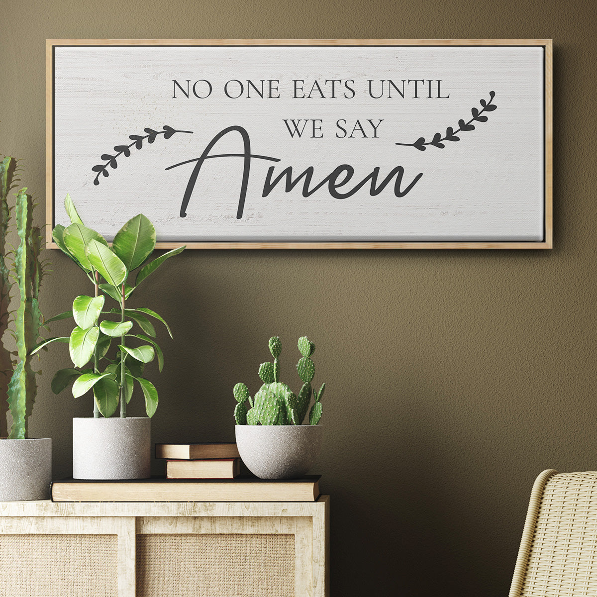 Say Amen - Floater Framed Canvas Print