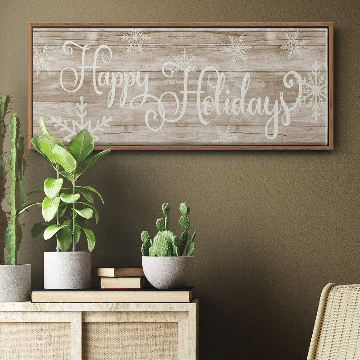 Happy Holidays - Floater Framed Canvas Print