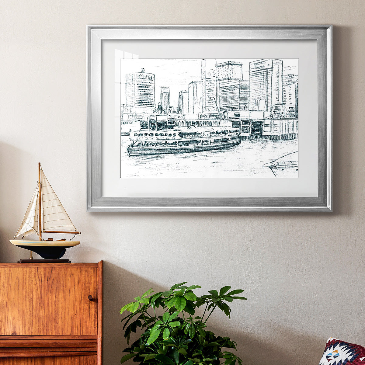 Ferryboats IV Premium Framed Print - Ready to Hang