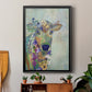 Fantastic Florals Cow - Modern Framed Canvas Print