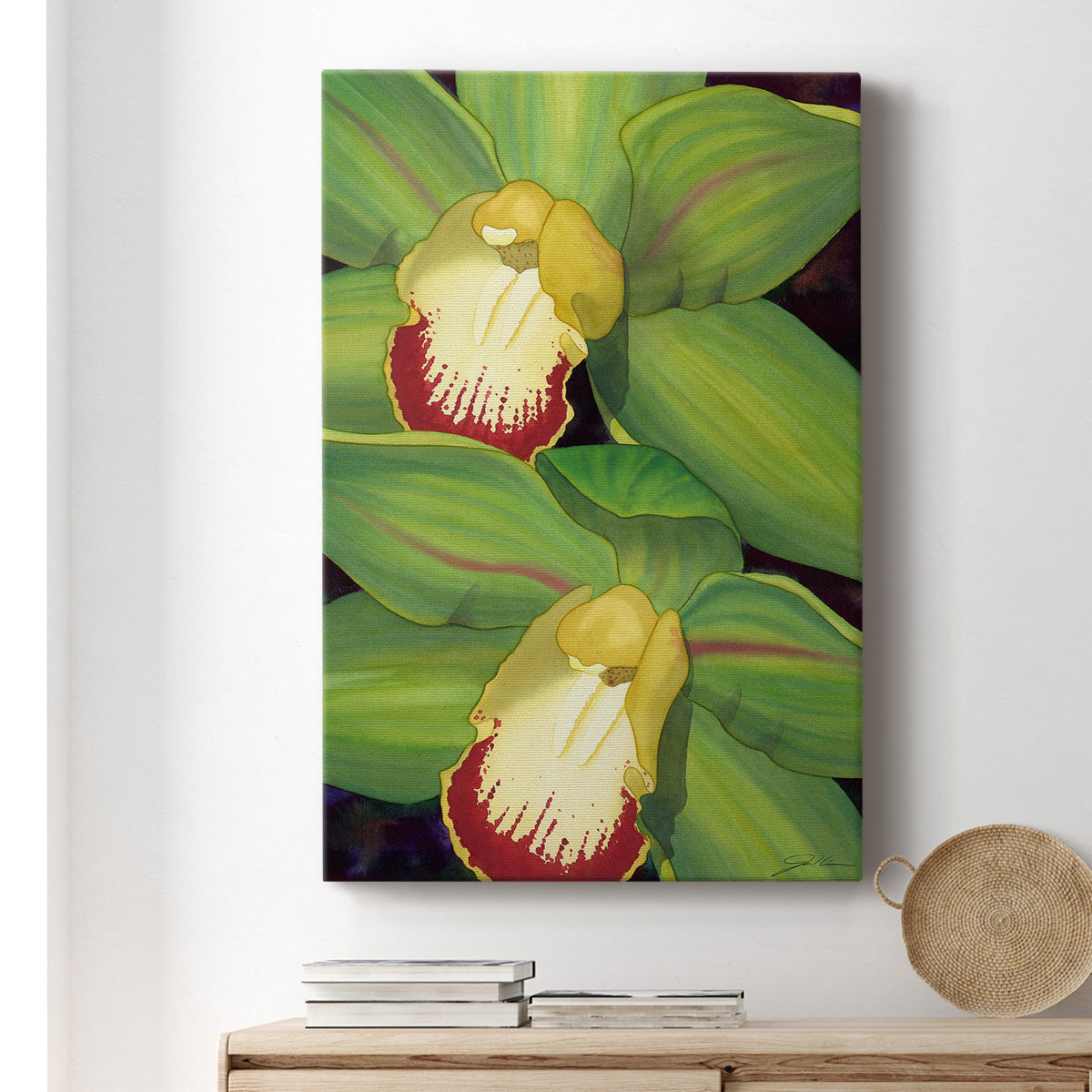 Lime Orchid I Premium Gallery Wrapped Canvas - Ready to Hang