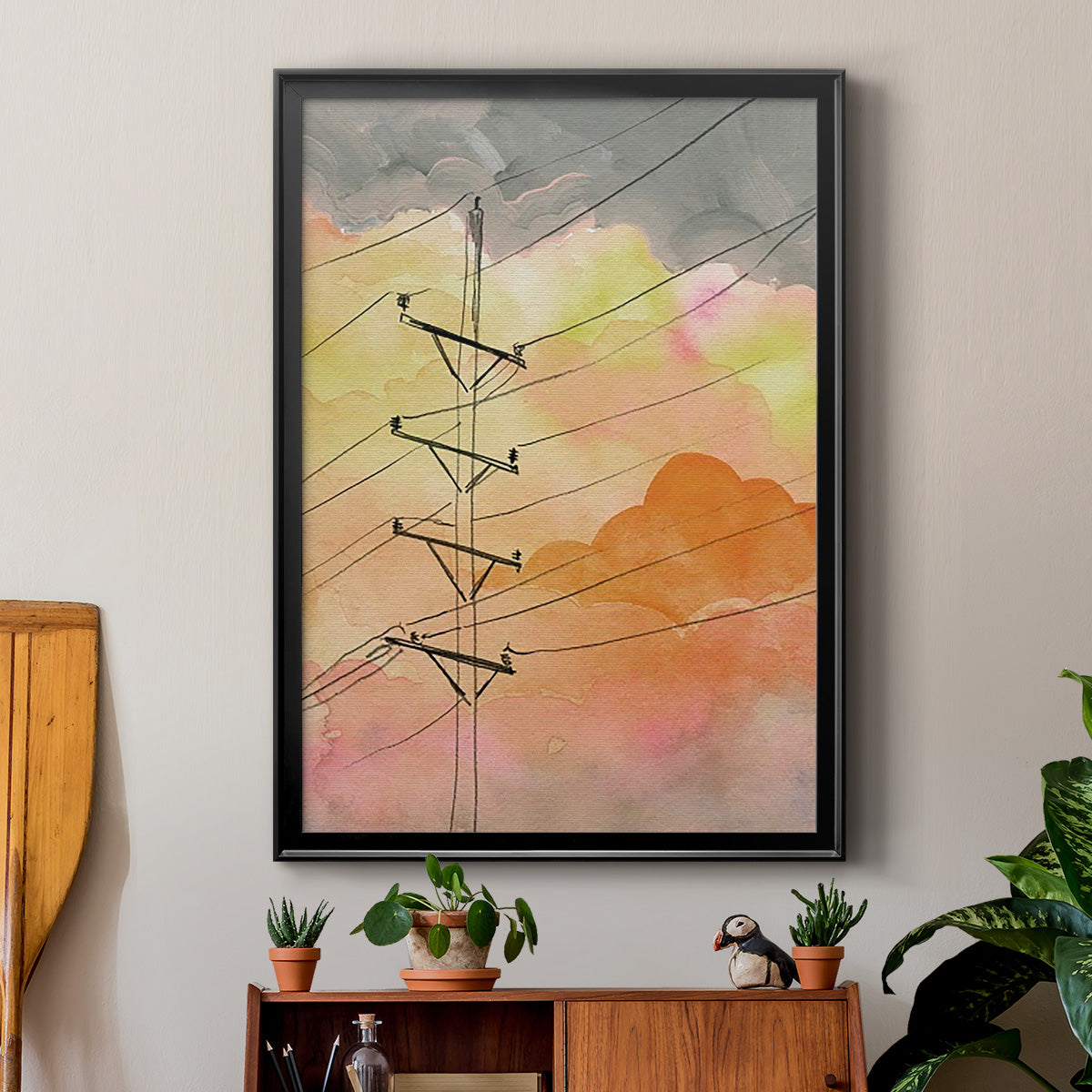 Cloudy Communication I - Modern Framed Canvas Print
