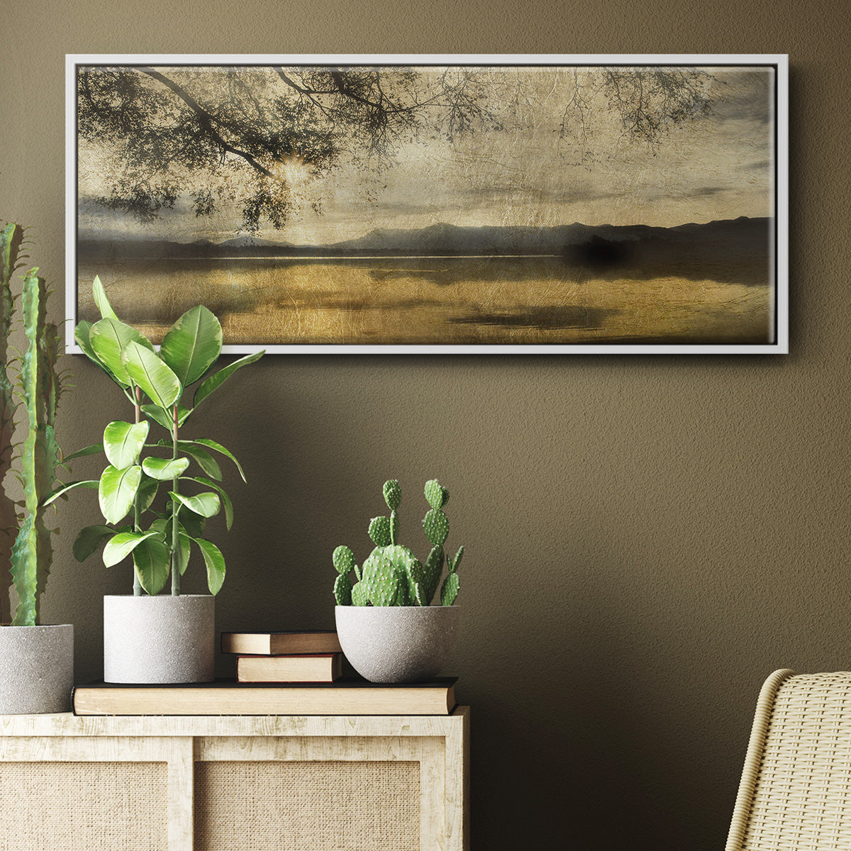 Golden Staffelsee Lake - Floater Framed Canvas Print