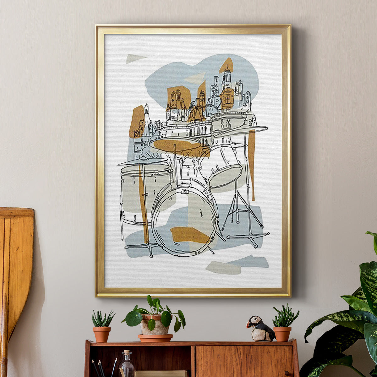 Rehearsal IV - Modern Framed Canvas Print