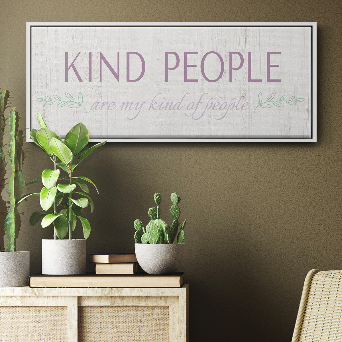 Kind People - Floater Framed Canvas Print
