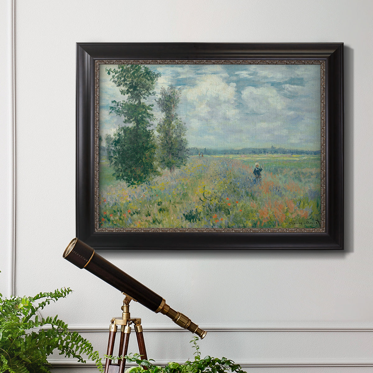 Poppy Field, Argenteuil - Ornate Framed Canvas Print