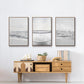 Gentle Tides I - Framed Premium Gallery Wrapped Canvas L Frame 3 Piece Set - Ready to Hang