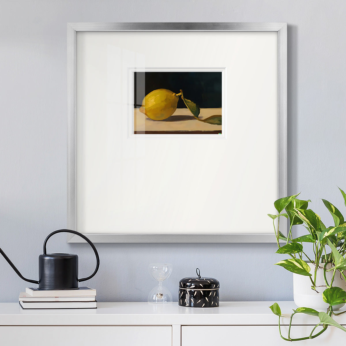 Lonely Lemon Premium Framed Print Double Matboard