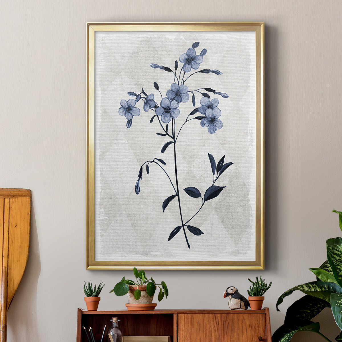 Harlequin Botanical III - Modern Framed Canvas Print