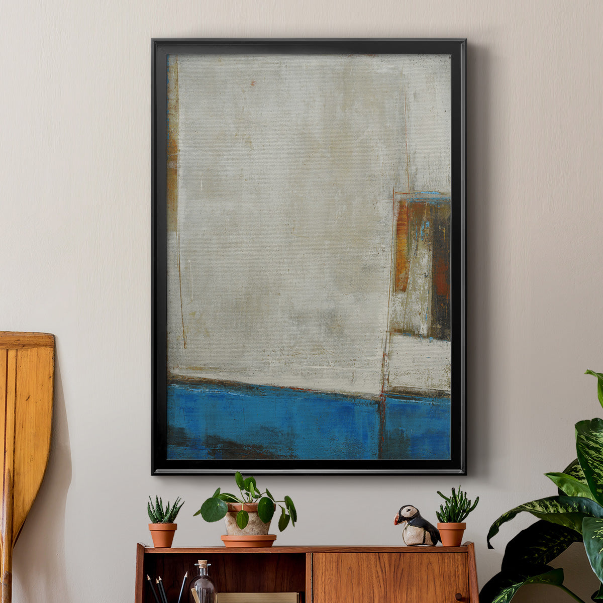 A Warped Window - Modern Framed Canvas Print