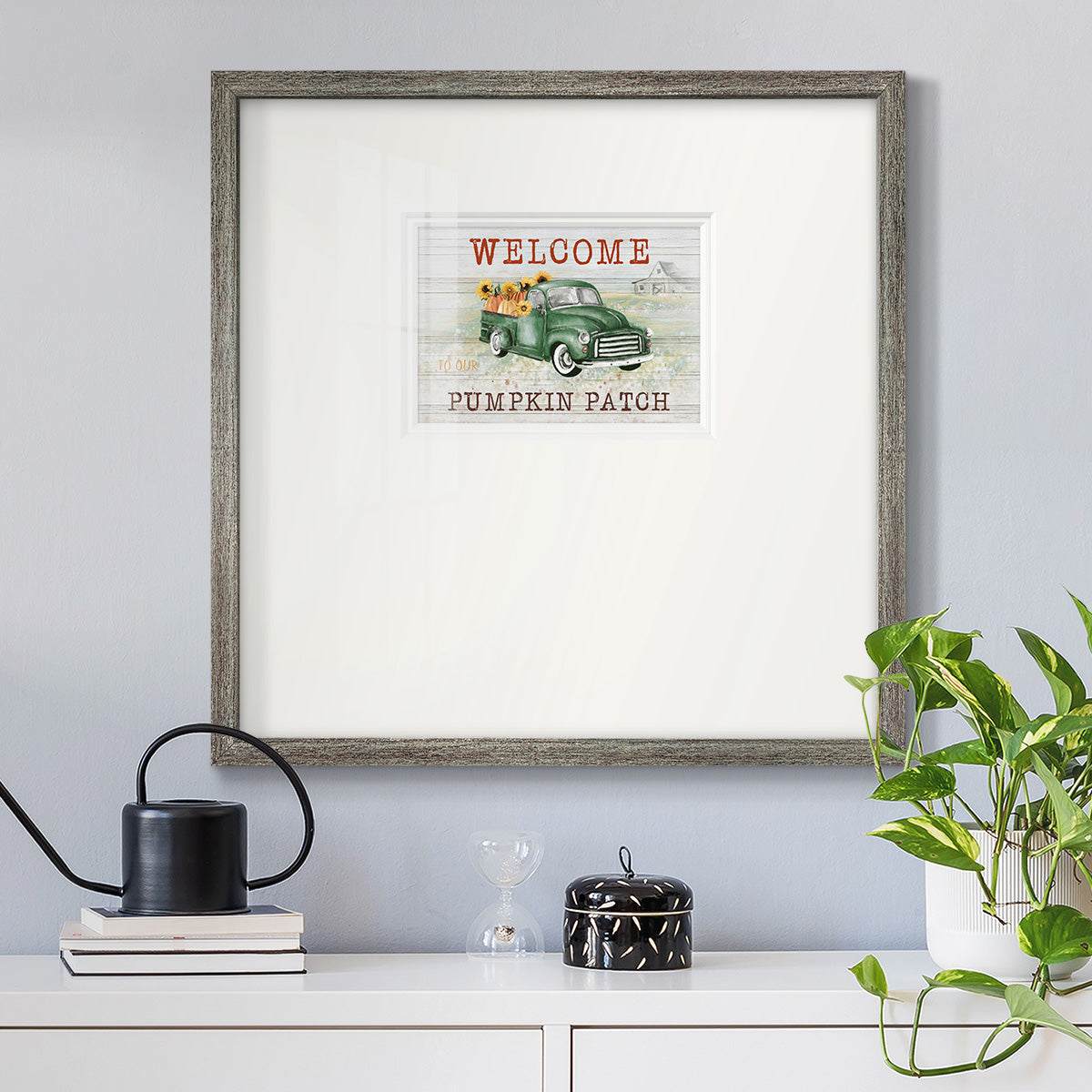 Pumpkin Patch Premium Framed Print Double Matboard