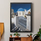 Santorini Sidewalk - Modern Framed Canvas Print