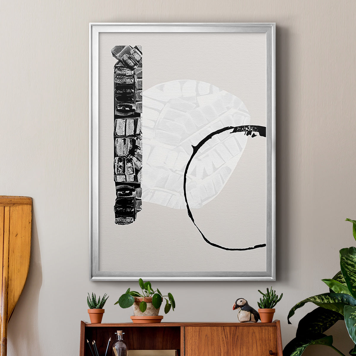 Zen Shapes I - Modern Framed Canvas Print