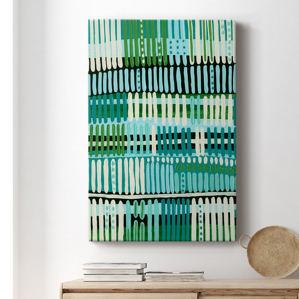 Teal Pattern II - Canvas Art Print