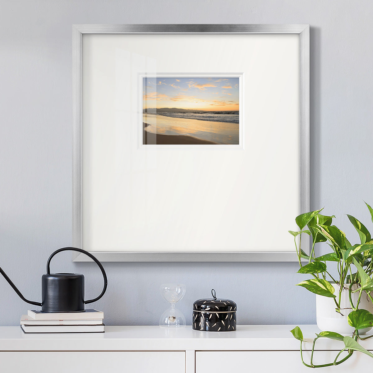 Peaceful Shore Premium Framed Print Double Matboard