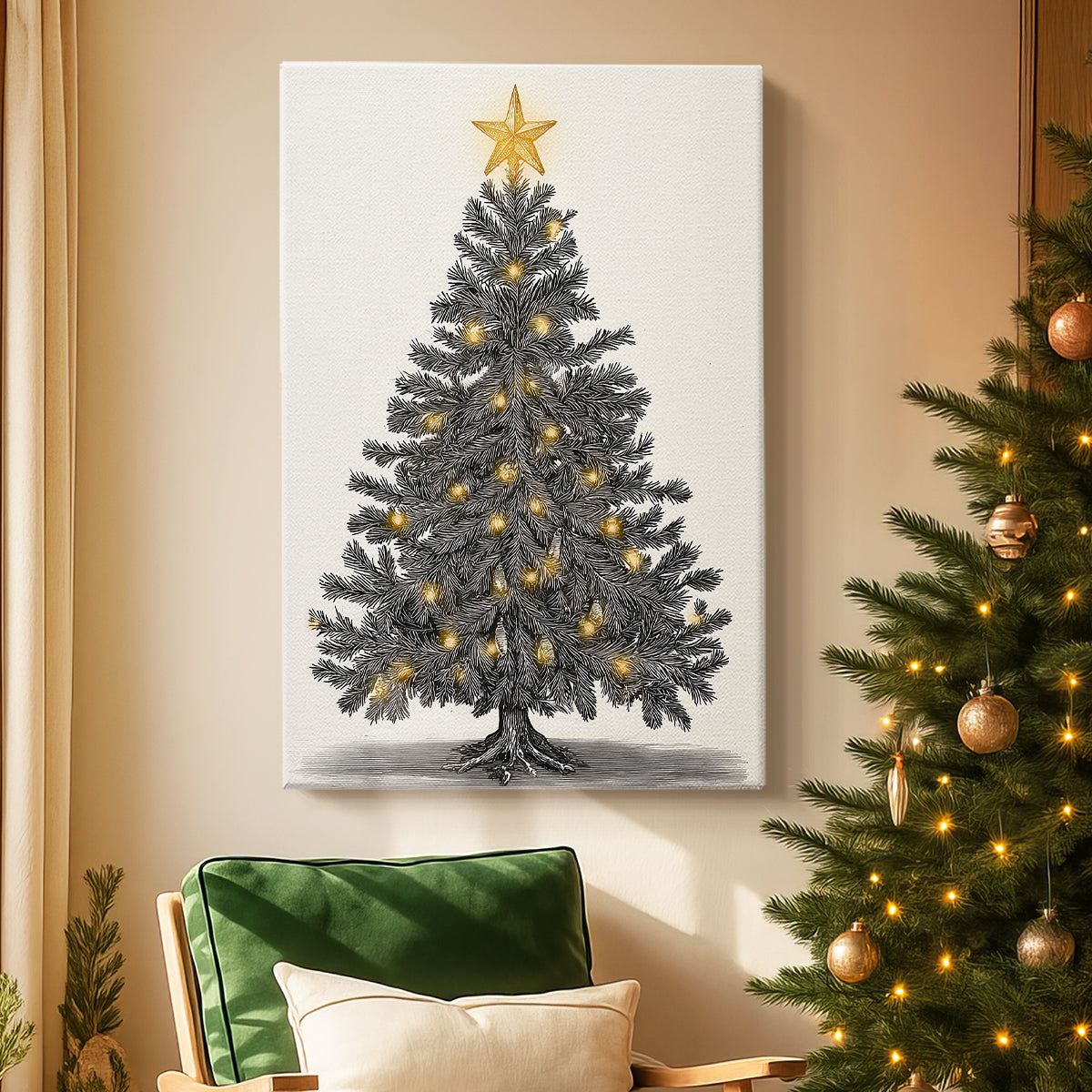 Silver Skies Hearth - Canvas Art Print