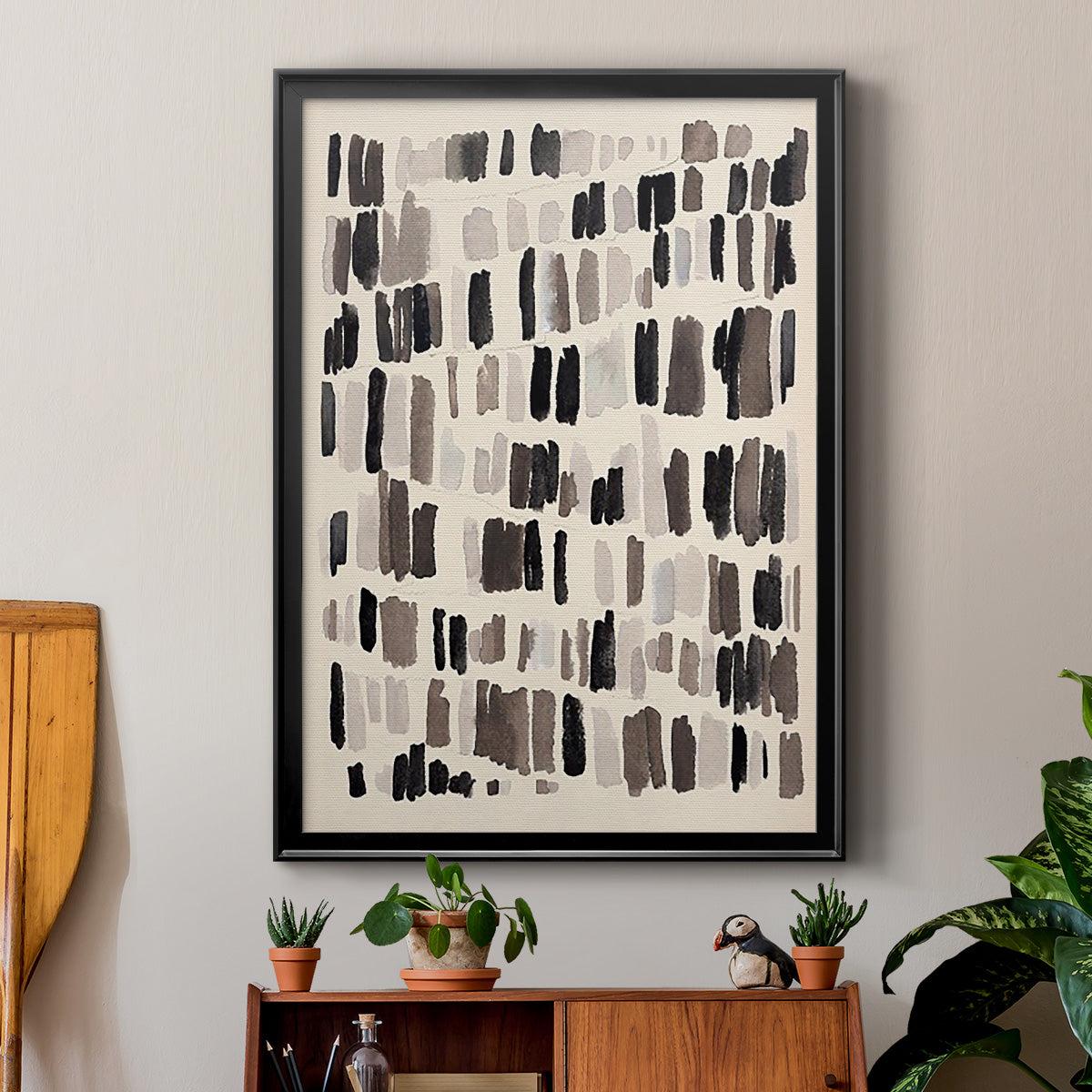 Chalk and Flint I - Modern Framed Canvas Print