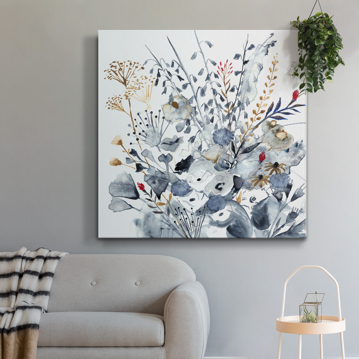 Indigo & Ochre I - Canvas Art Print