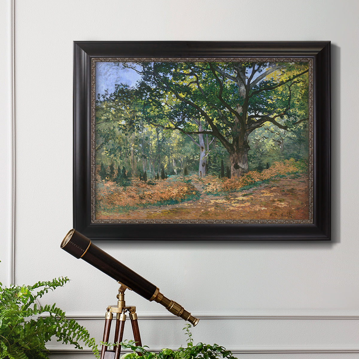 The Bodmer Oak, Fontainebleau Forest - Ornate Framed Canvas Print
