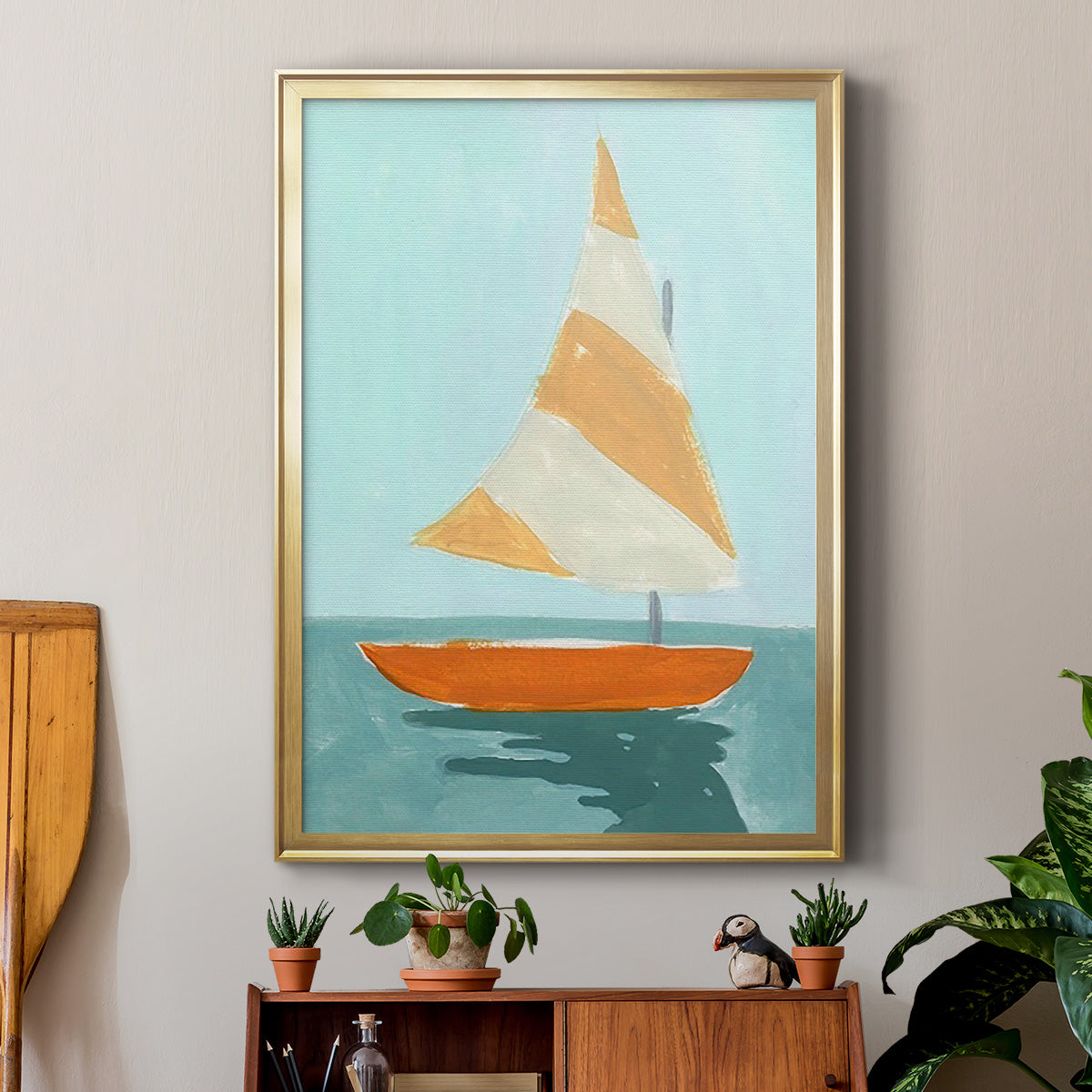 Small Sail I - Modern Framed Canvas Print