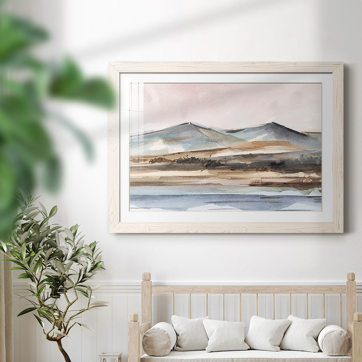 Autumn Mountain Valley II - Barnwood Framed Art Print