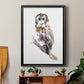 Barred Owl Impressions II - Modern Framed Canvas Print