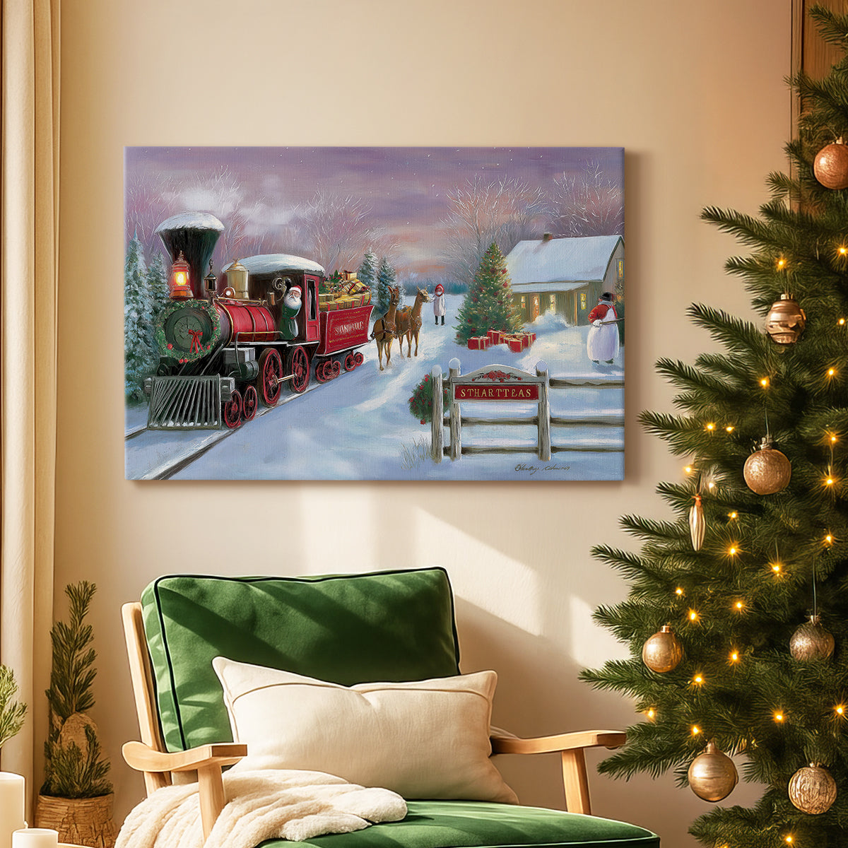 Quiet Lantern at Eve II - Canvas Art Print