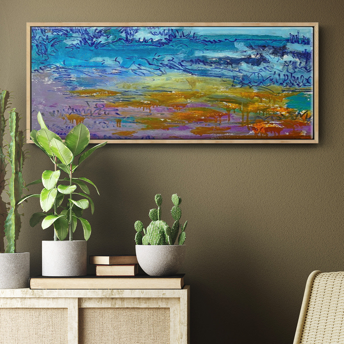 Dancing Heart - Floater Framed Canvas Print