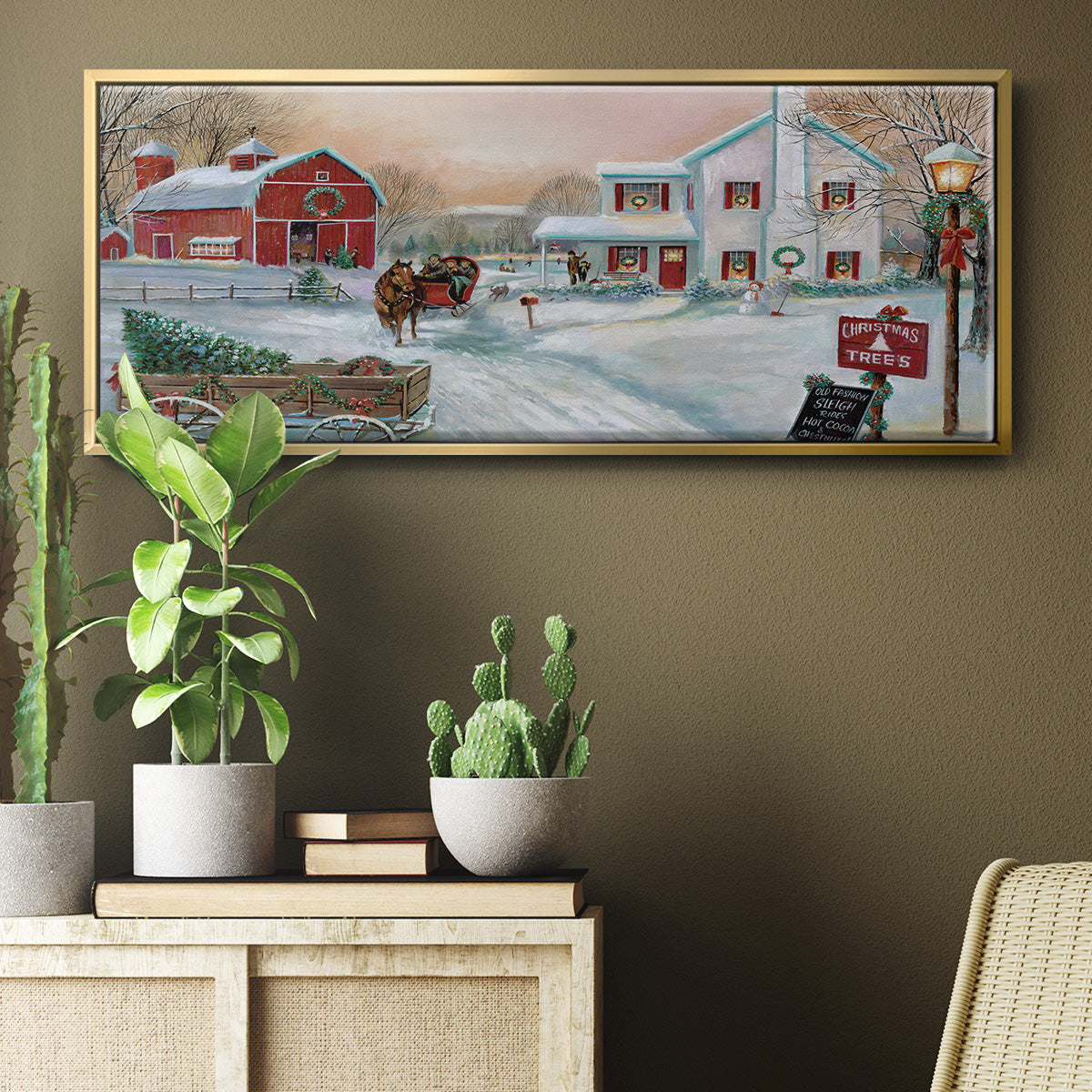 Christmas Tree Farm - Floater Framed Canvas Print