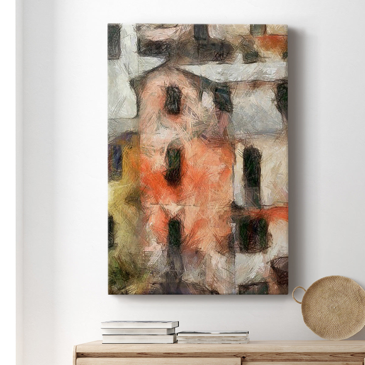 Stacked Houses IV - Canvas Art Print