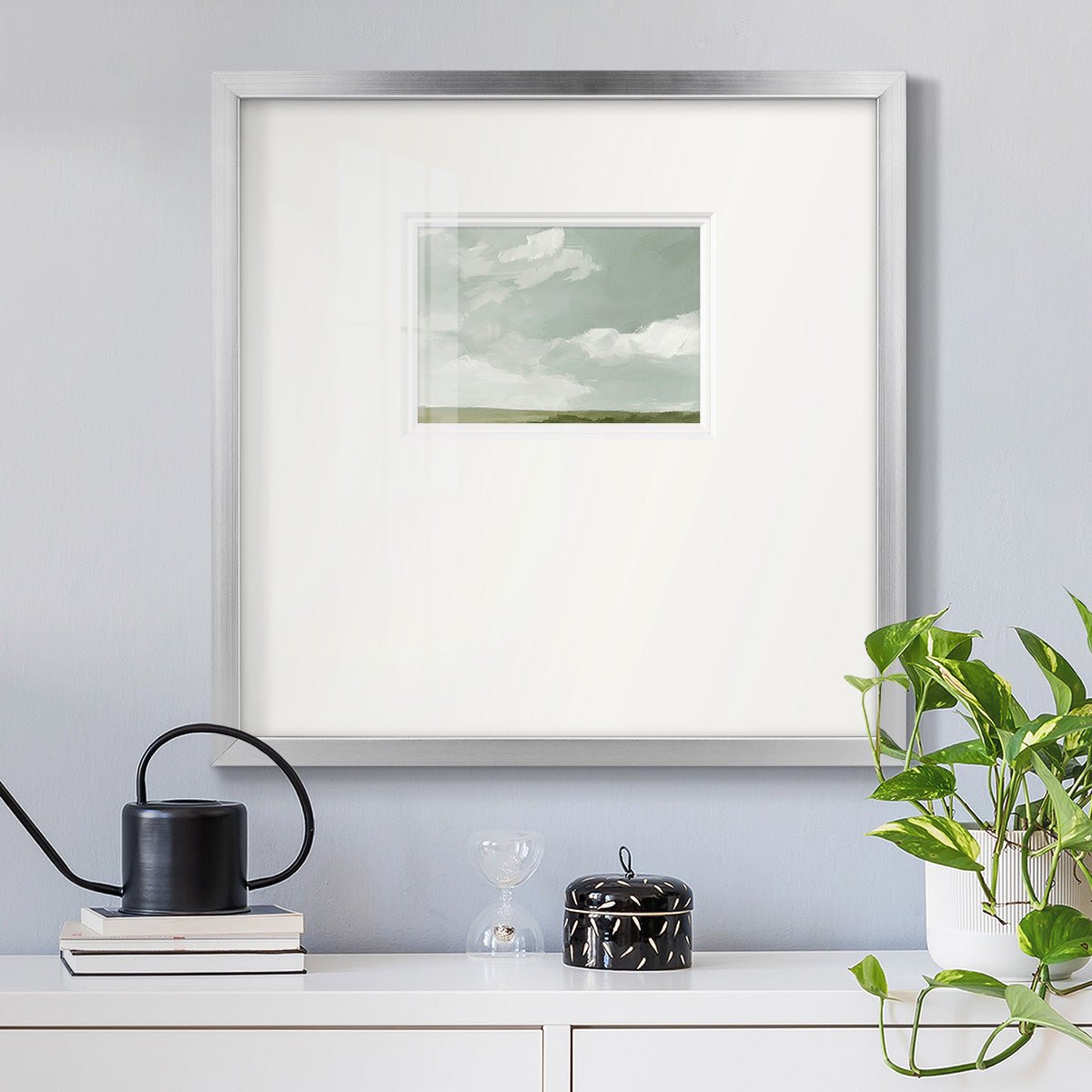 Gray Stone Sky II Premium Framed Print Double Matboard