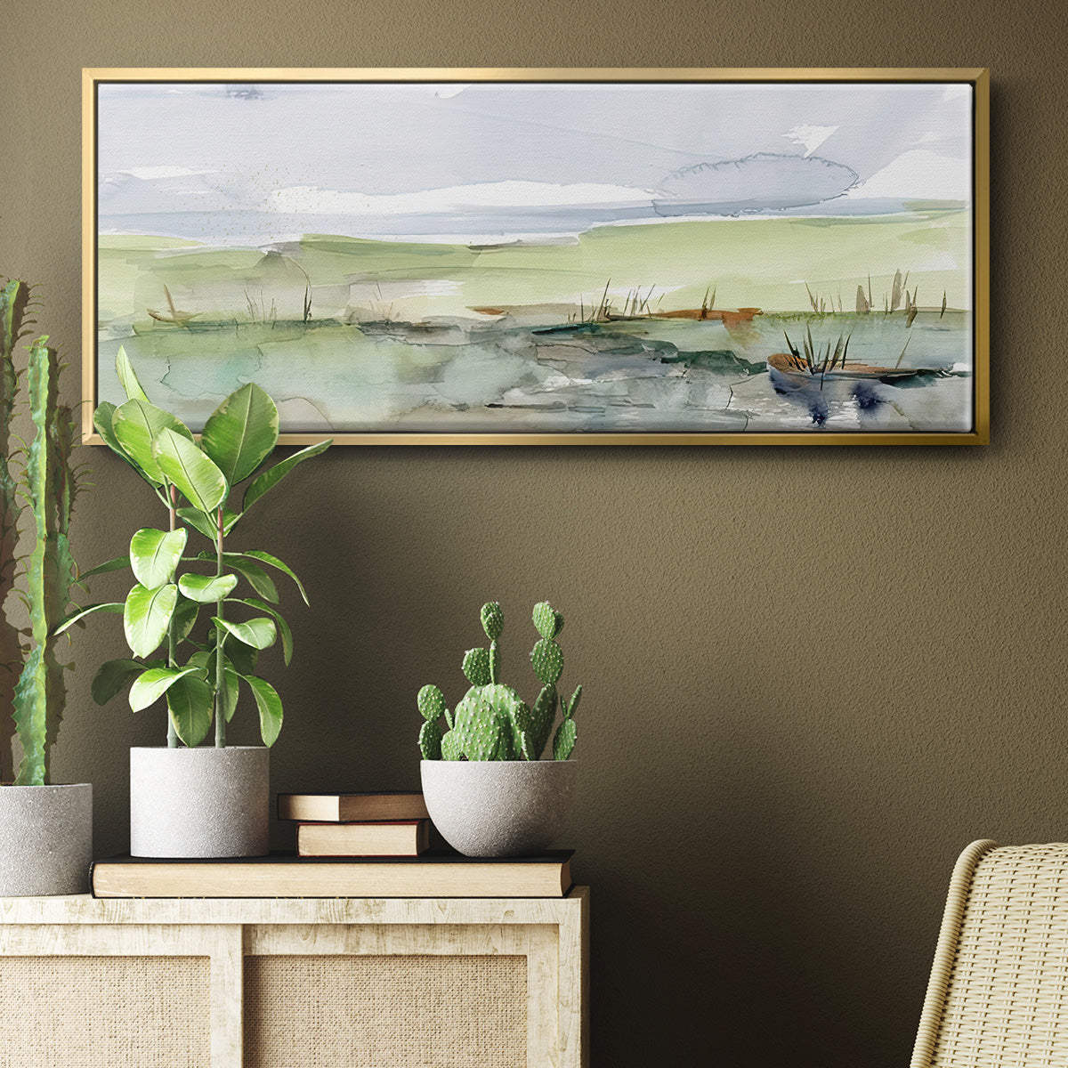 Pastel Inlet II - Floater Framed Canvas Print